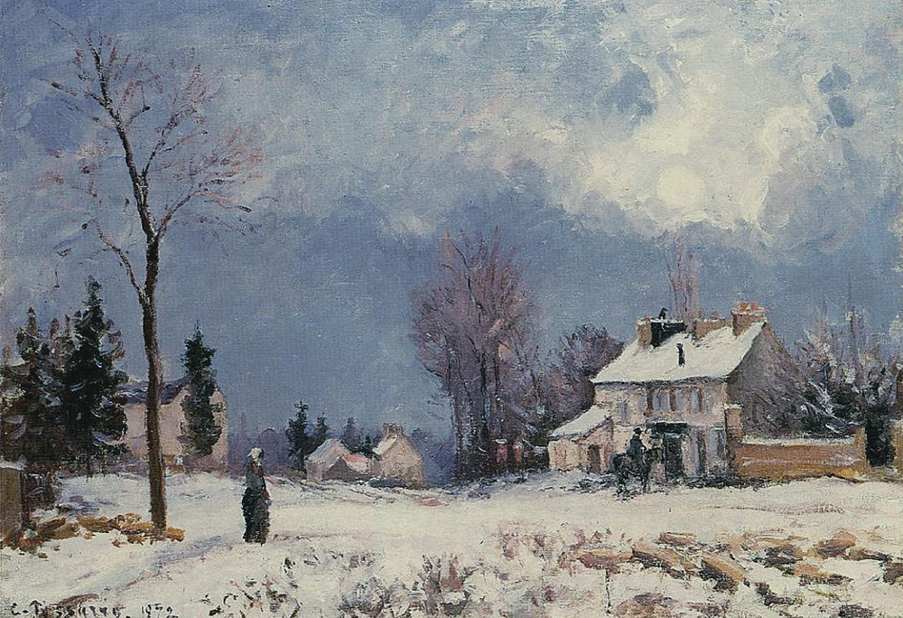Camille Pissarro The Road from Versalles to Saint-Germain at Louveciennes, 1872 oil painting reproduction