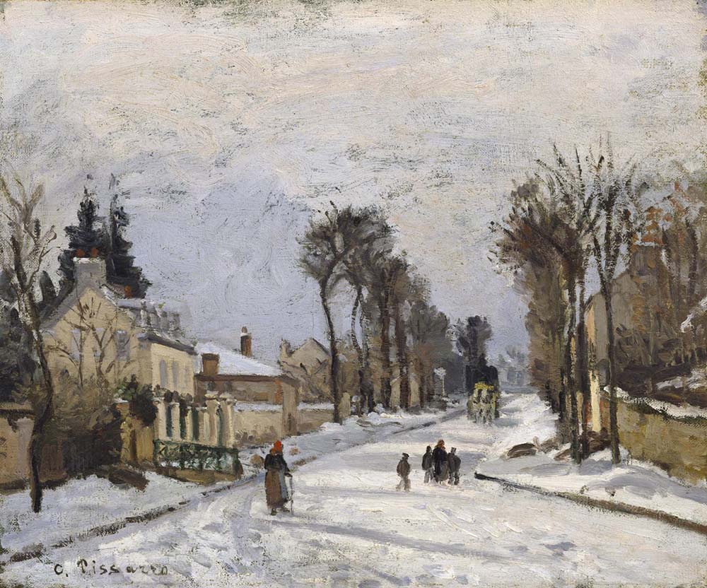 Camille Pissarro The Road to Versailles at Louveciennes, 1869 oil painting reproduction
