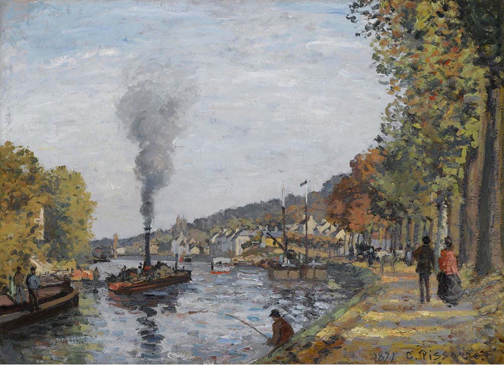 Camille Pissarro The Siene at Bougival, 1871 oil painting reproduction