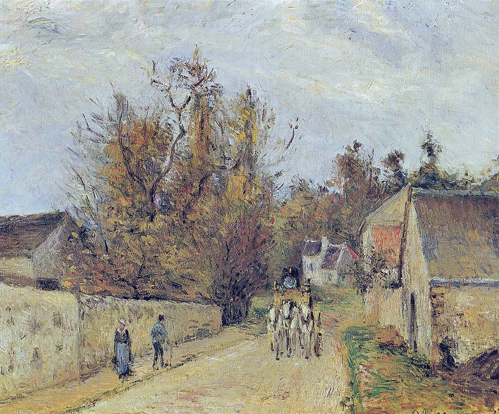 Camille Pissarro The Stage on the Road from Ennery to the Hermigate, Pontoise, 1877 oil painting reproduction