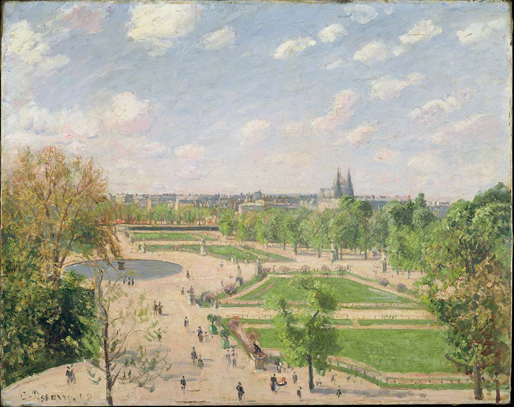 Camille Pissarro The Tuileries Gardens - Morning, Spring, Sun, 1899 oil painting reproduction