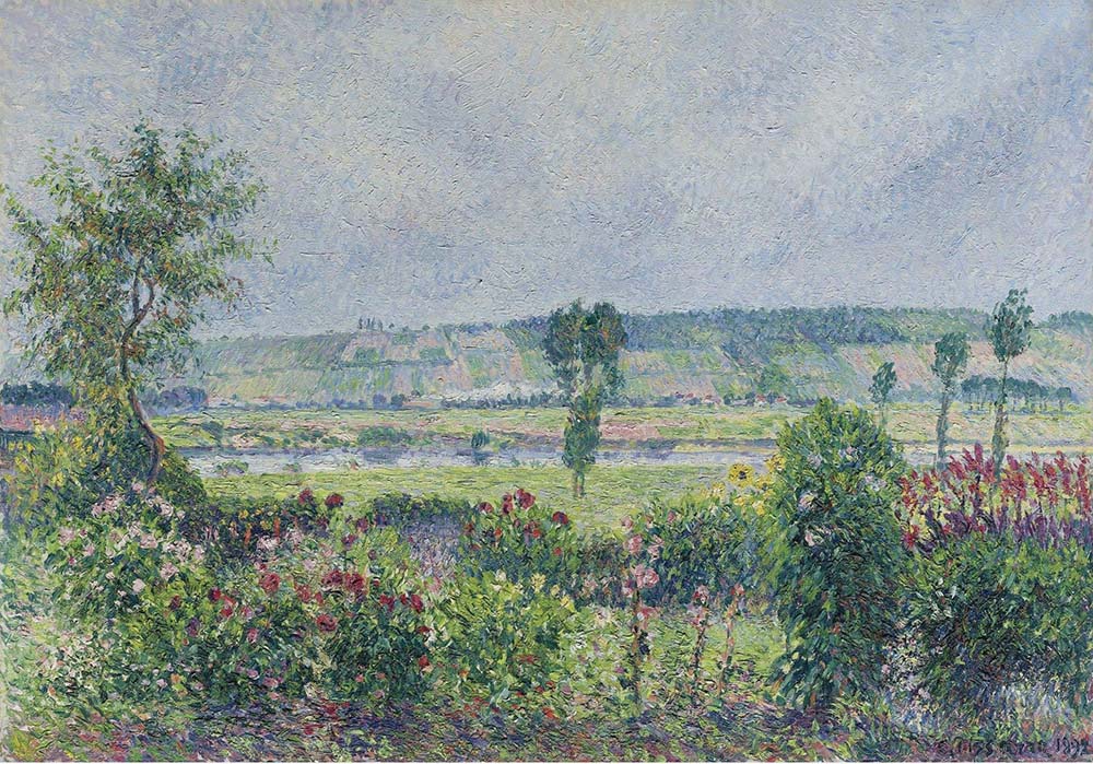 Camille Pissarro The Valley of the Siene near Damps, the Garden of Octave Mirbeau, 1892 oil painting reproduction