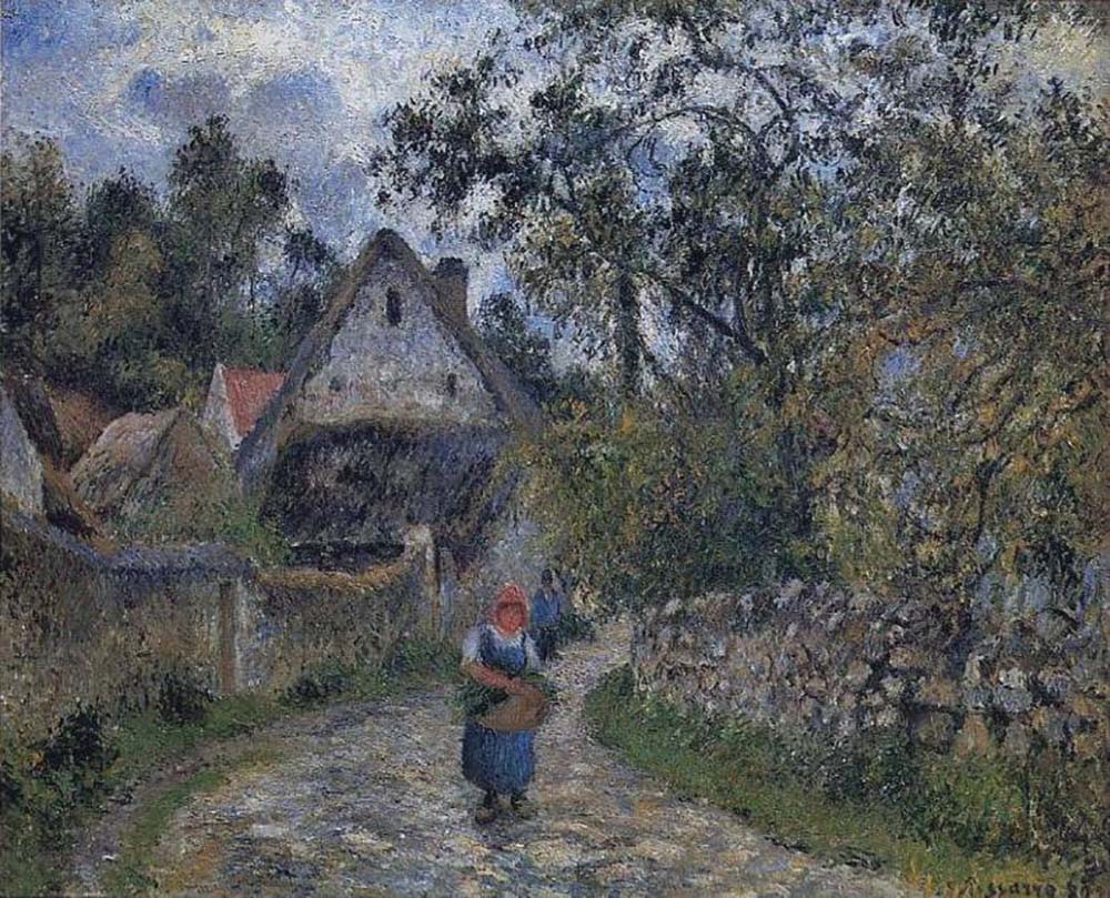 Camille Pissarro The Village Path, 1880 oil painting reproduction