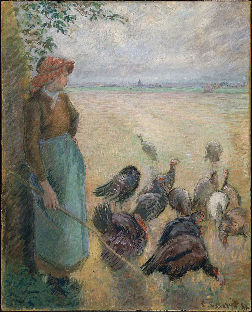 Camille Pissarro Turkey Girl, 1884 oil painting reproduction