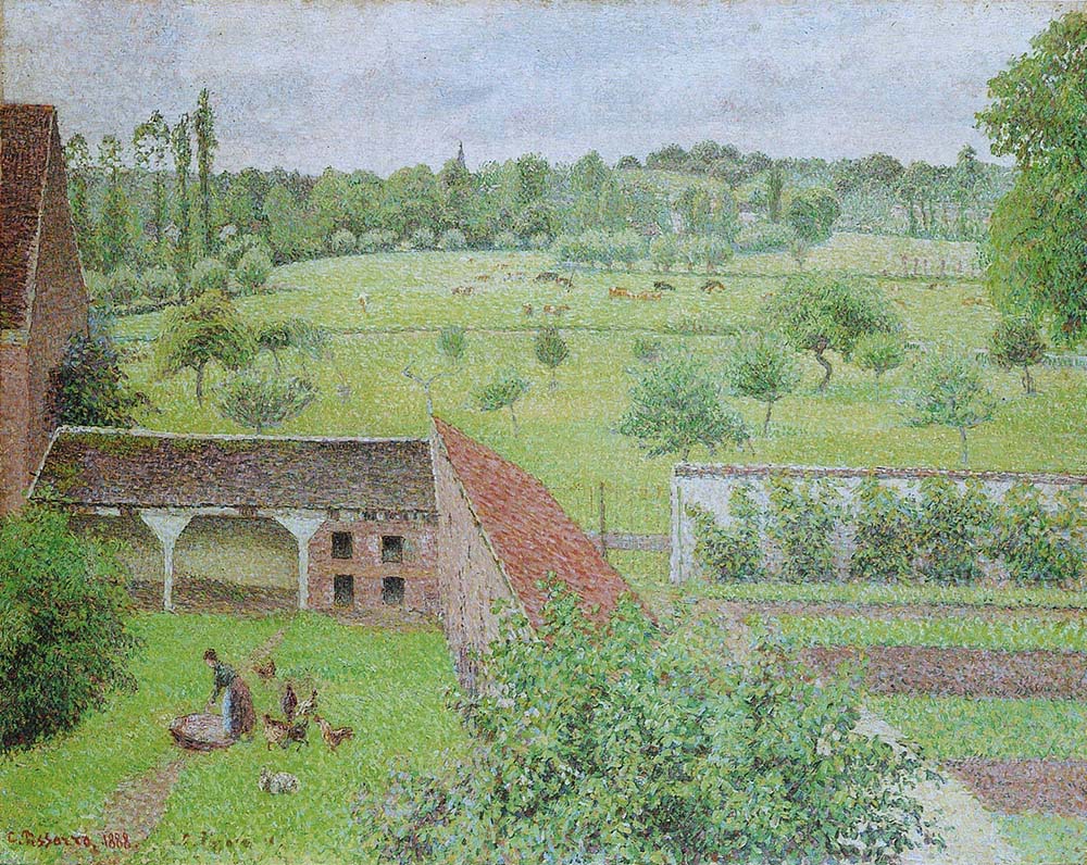 Camille Pissarro View from the Artist`s Window, Eragny, 1886-88 oil painting reproduction