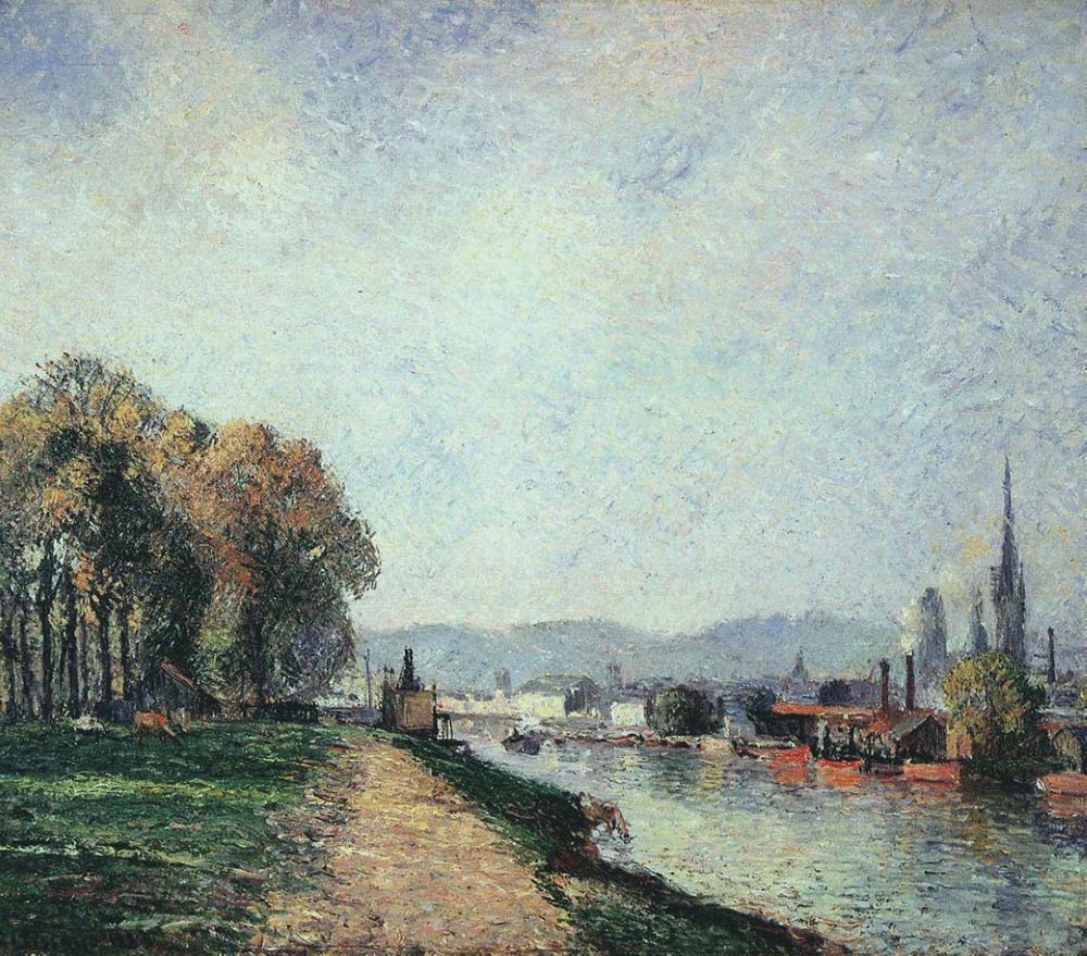 Camille Pissarro View of Rouen, 1883 oil painting reproduction