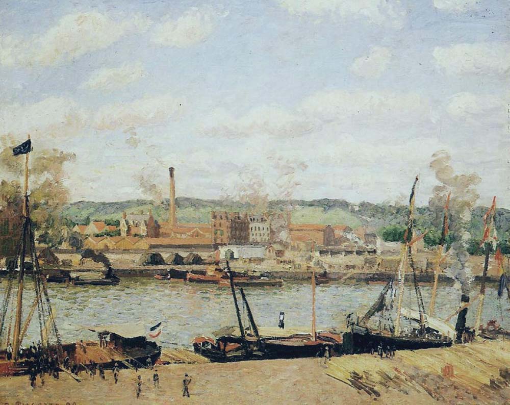 Camille Pissarro View of the Cotton Mill at Oissel, near Rouen, 1898 oil painting reproduction