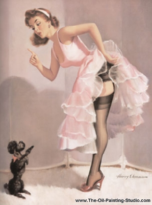 Erotic Art - Pinup - Pin-Up painting for sale Pin3