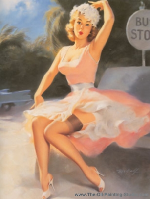 Erotic Art - Pinup - Pin-Up painting for sale Pin7