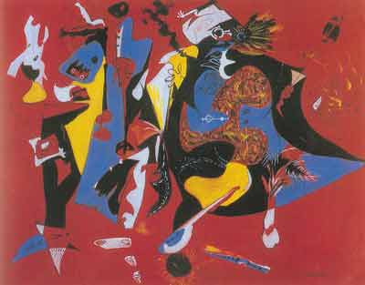 Jackson Pollock Red and Blue oil painting reproduction