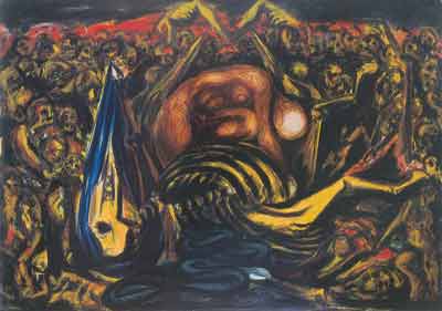 Jackson Pollock Woman with Skeleton oil painting reproduction