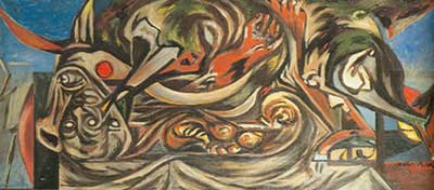 Jackson Pollock (Composition with Donkey Head) oil painting reproduction
