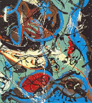 Jackson Pollock (Composition with Pouring II) oil painting reproduction