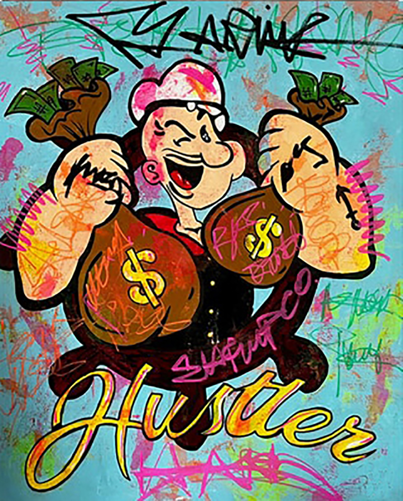 Comic Book Heroes Art - Popeye - Popeye Money Bags painting for sale Popeye2