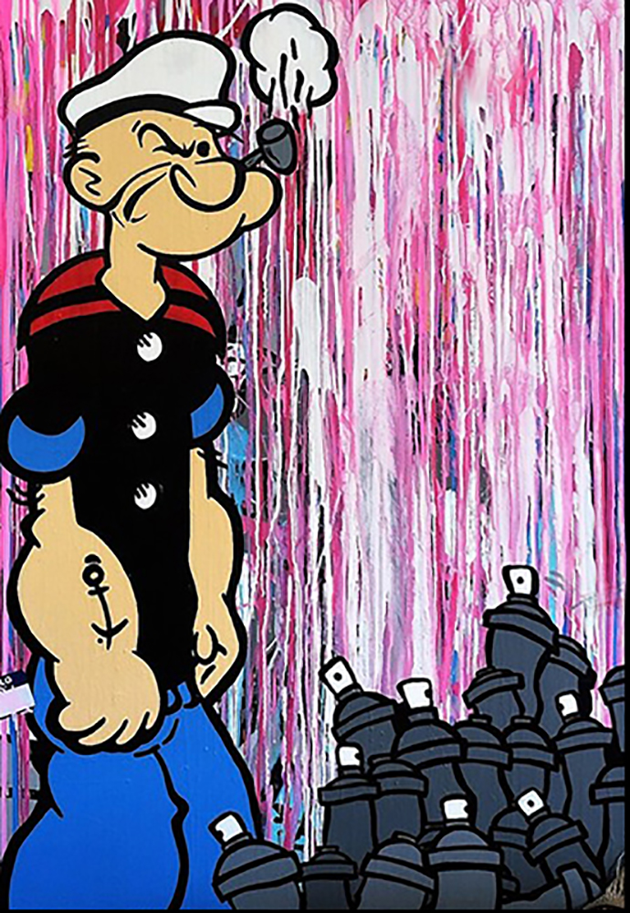 Comic Book Heroes Art - Popeye - Popeye Aerosols painting for sale Popeye4