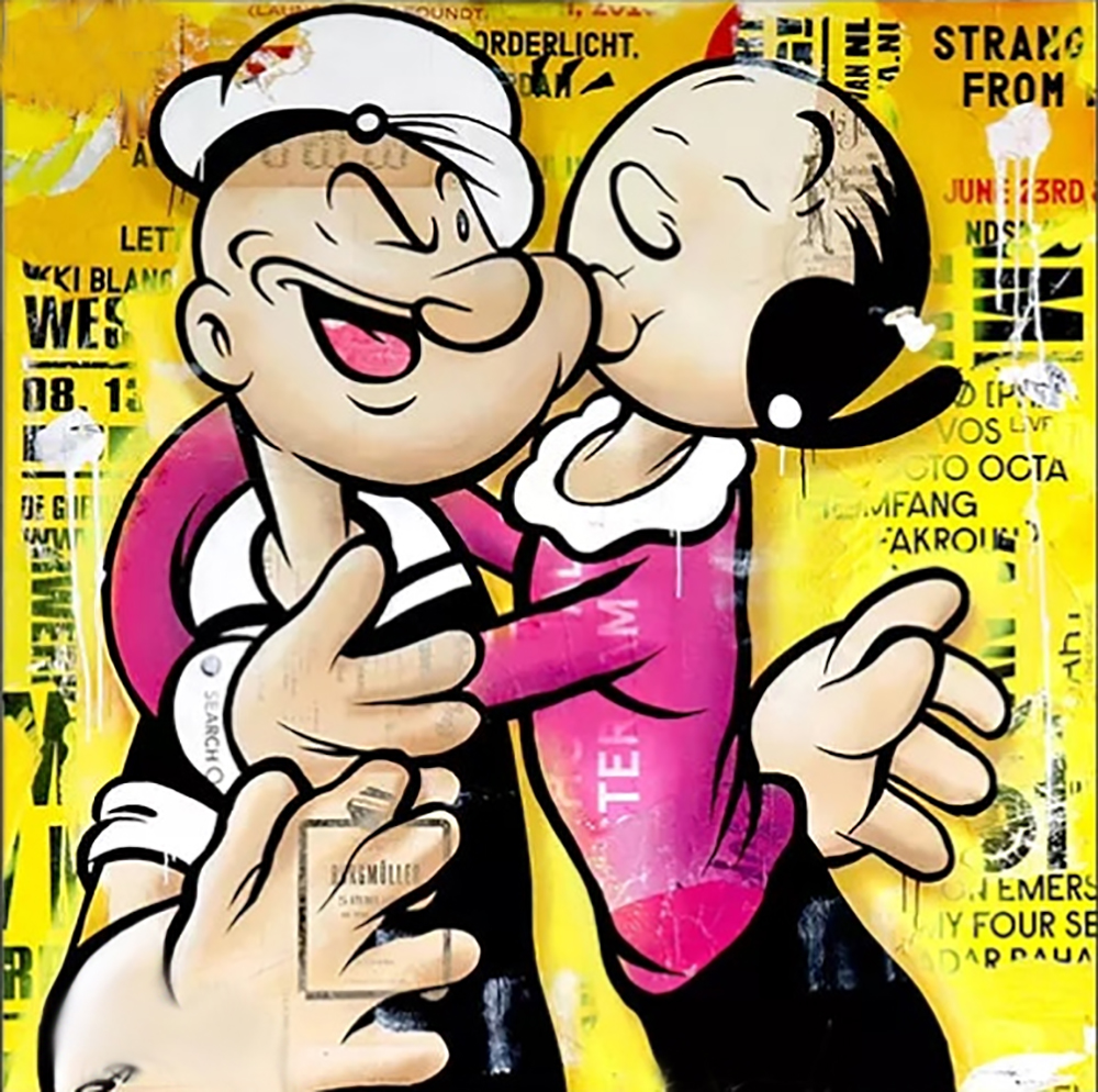 Comic Book Heroes Art - Popeye - Popeye & Olive painting for sale Popeye6