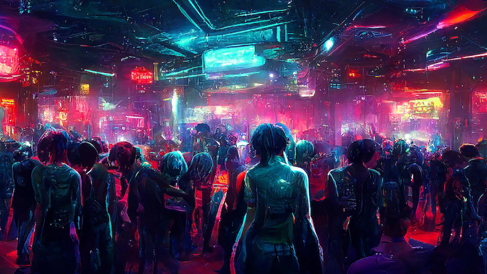 Cyberpunk Art - Cyberpunk Party 2 painting for sale Punk6