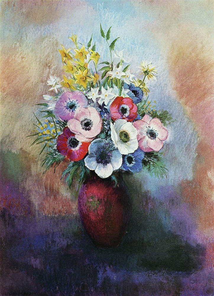 Odilon Redon Anemones oil painting reproduction