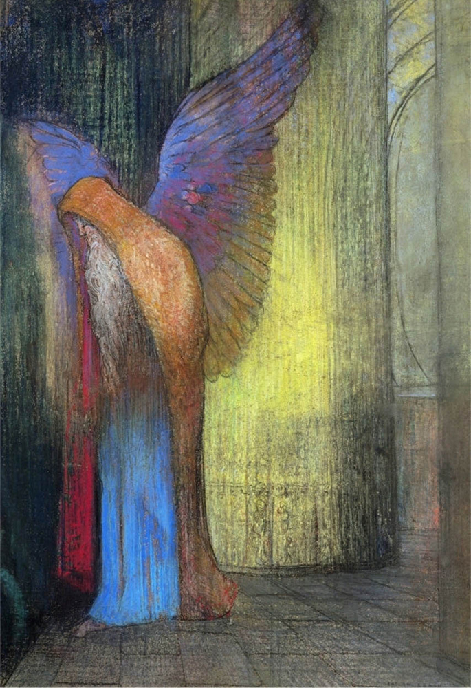 Odilon Redon Old Man with Wings, 1895 oil painting reproduction