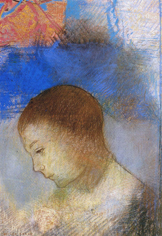 Odilon Redon Portrait of Ari Redon in Profile oil painting reproduction
