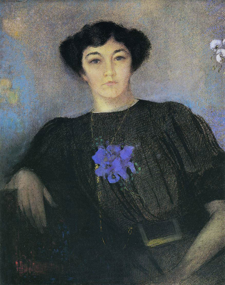 Odilon Redon Portrait of Madame Gustave Fayet, 1907 oil painting reproduction