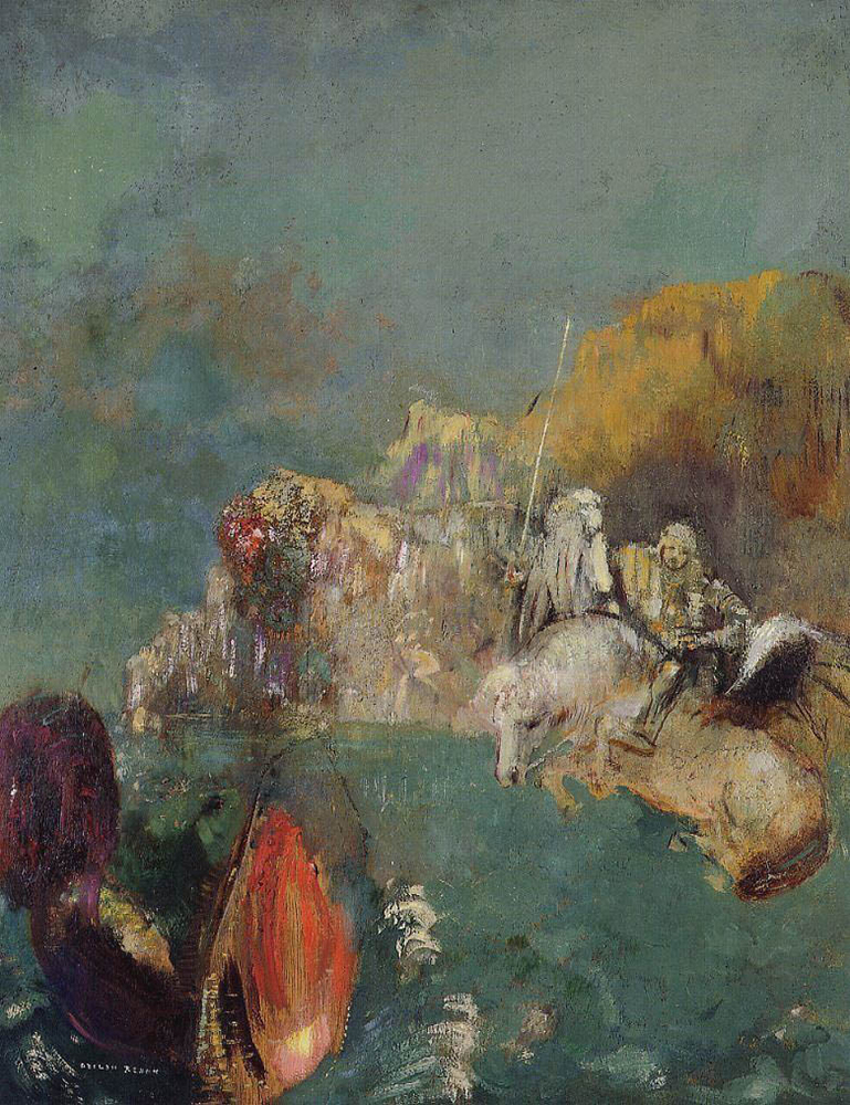 Odilon Redon Saint George and the Dragon, 1909 oil painting reproduction