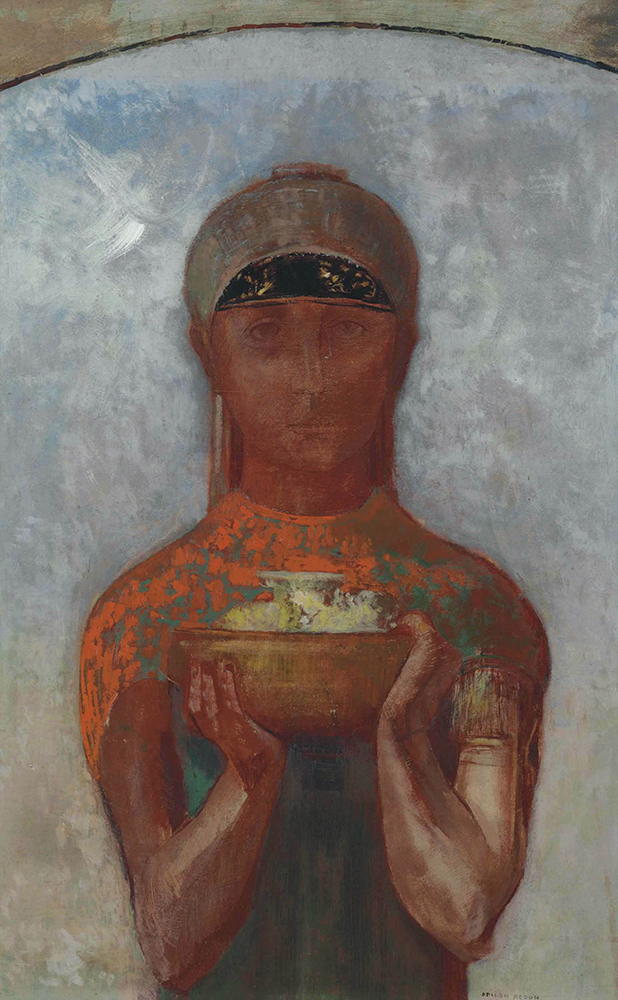 Odilon Redon The Cup of Mystery (Sibylle), 1890 oil painting reproduction