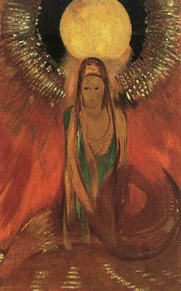 Odilon Redon The Flame (also known as Goddess of Fire), 1896 oil painting reproduction