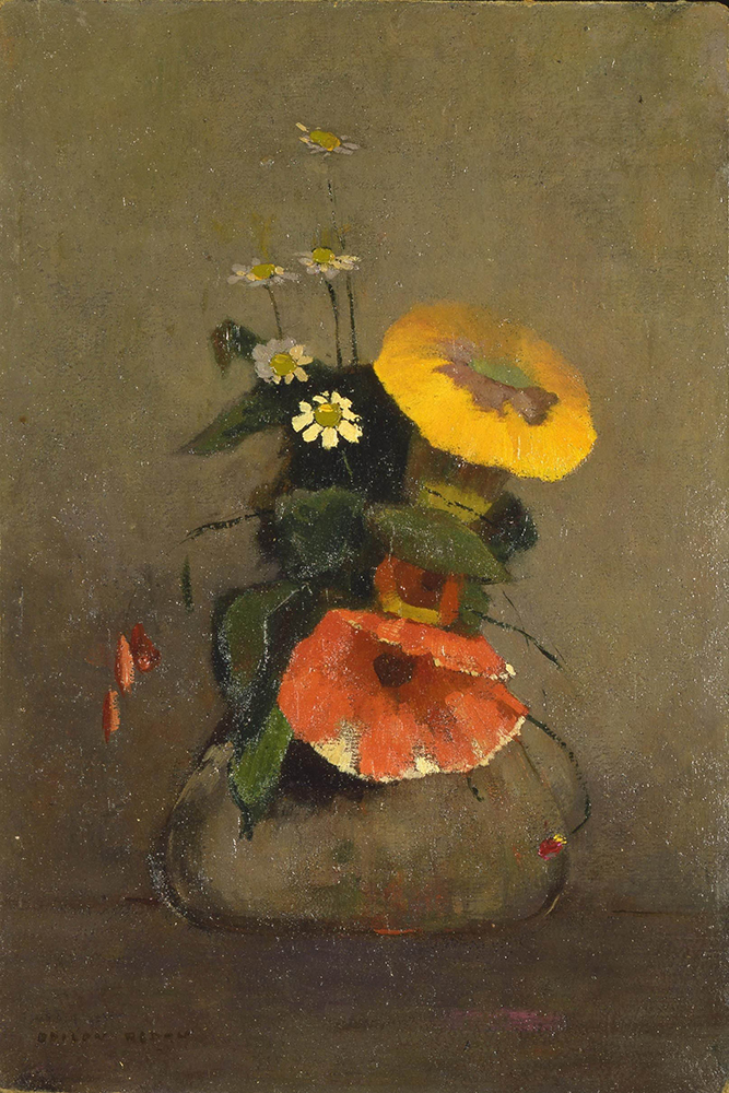Odilon Redon Vase of Flowers, 1866 oil painting reproduction