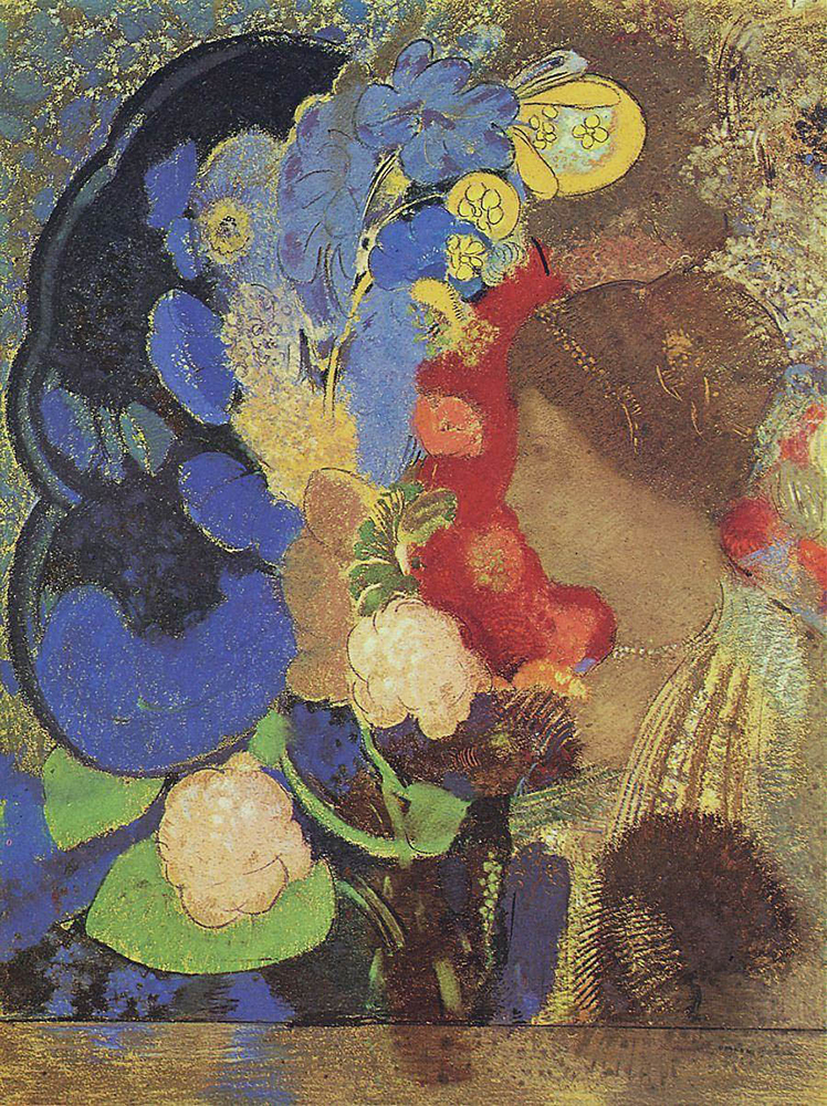 Odilon Redon Woman among the Flowers, 1909-10 oil painting reproduction