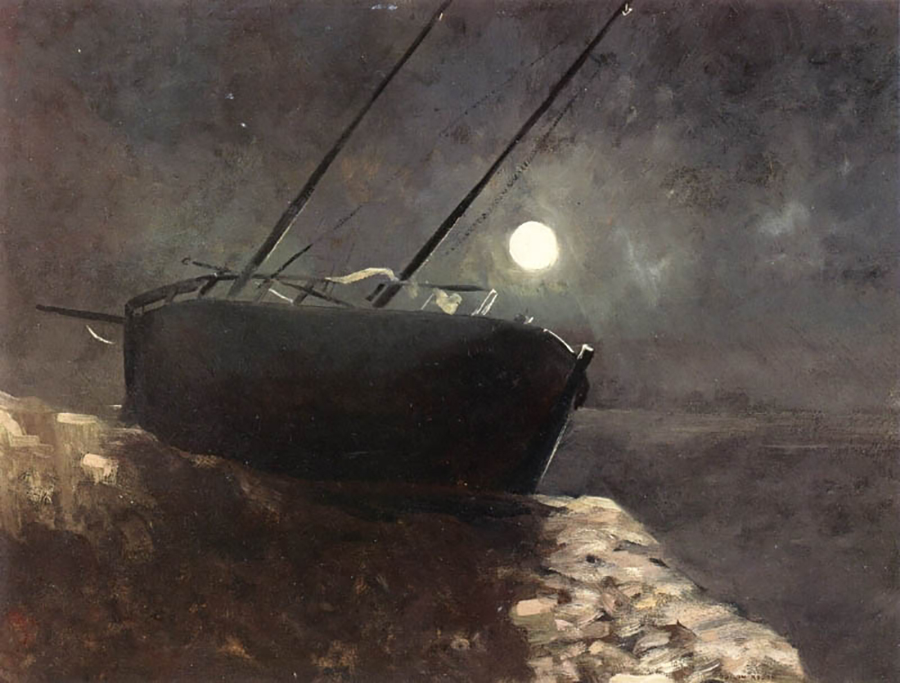 Odilon Redon Boat in the Moonlight oil painting reproduction