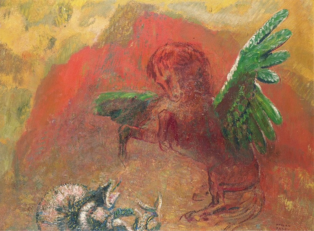 Odilon Redon Pegasus Triumphant, 1907 oil painting reproduction