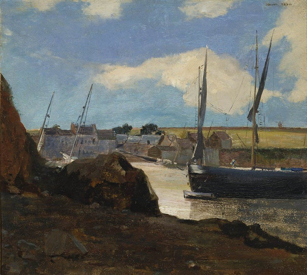 Odilon Redon The Port of Morgat, 1882 oil painting reproduction