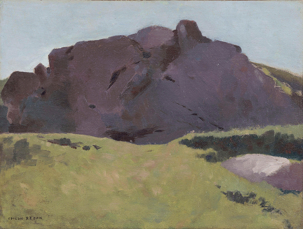 Odilon Redon The Rocky Slope, 1875 oil painting reproduction