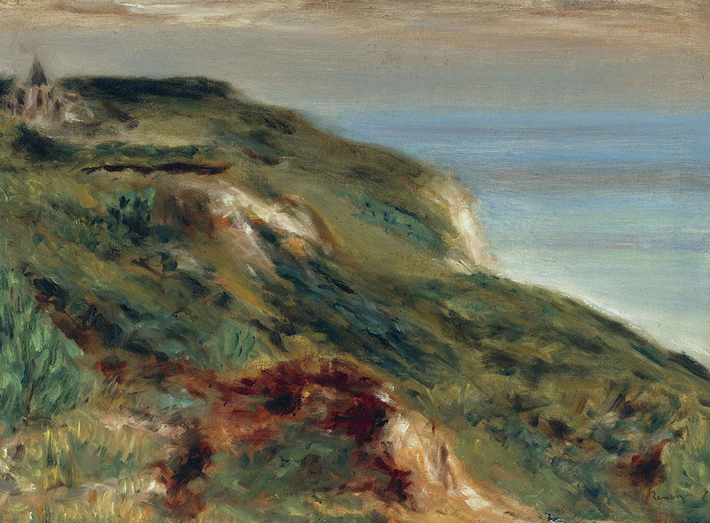 Pierre-Auguste Renoir The Church at Varengeville and the Cliffs, 1880 oil painting reproduction