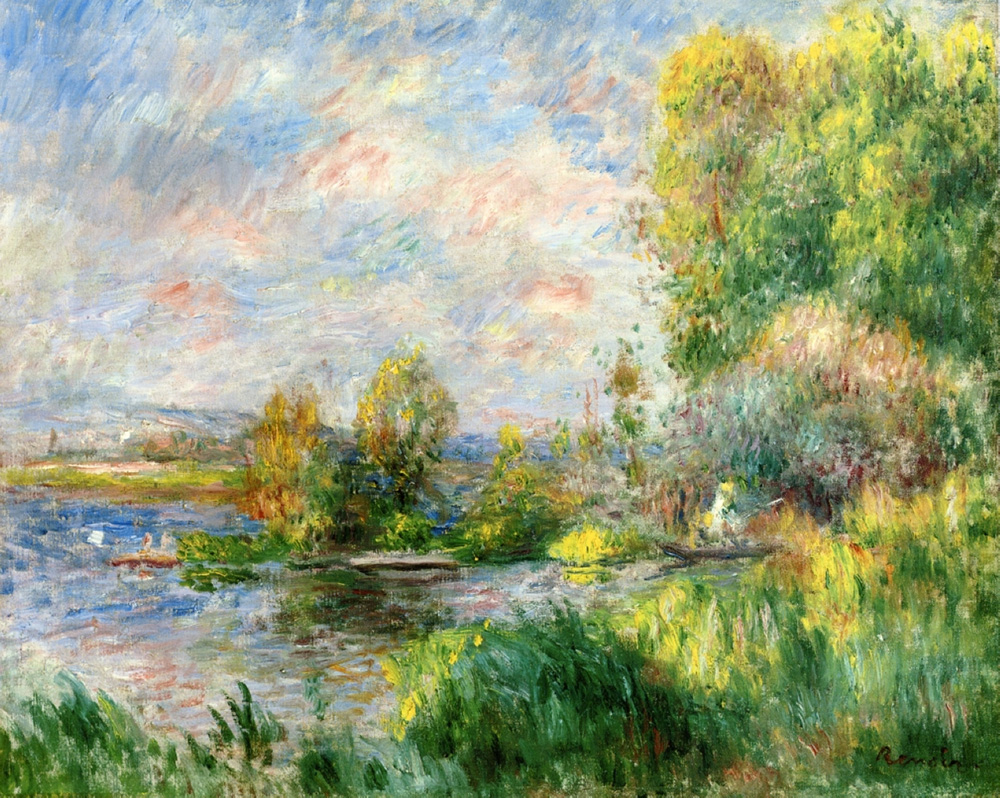 Pierre-Auguste Renoir The Seine at Bougival, 1879 oil painting reproduction