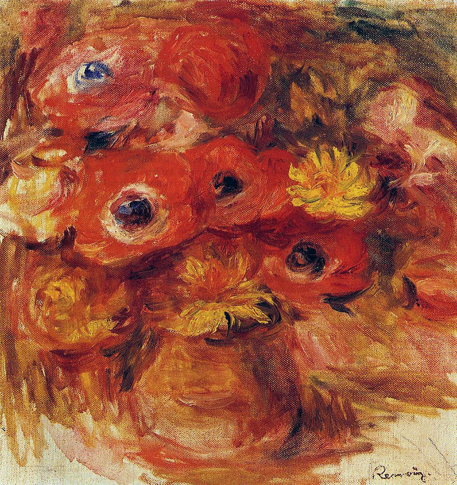 Pierre-Auguste Renoir Vase of Anemones oil painting reproduction