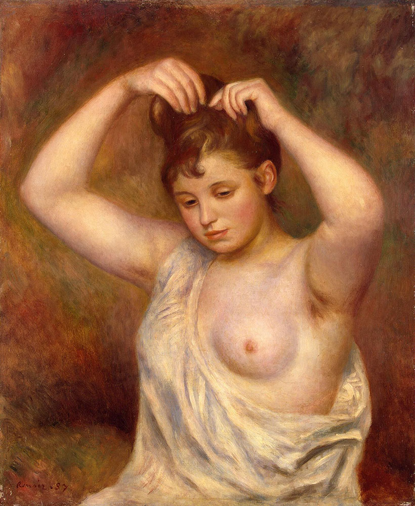 Pierre-Auguste Renoir Woman Arranging Her Hair, 1887 oil painting reproduction