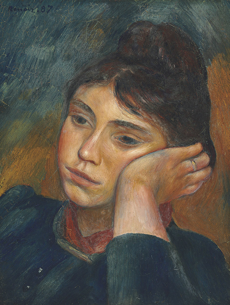 Pierre-Auguste Renoir Woman Leaning on Her Hand, 1887 oil painting reproduction