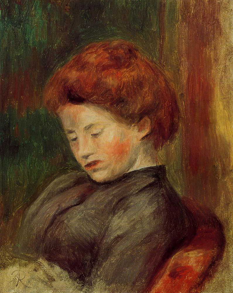 Pierre-Auguste Renoir Woman's Head oil painting reproduction