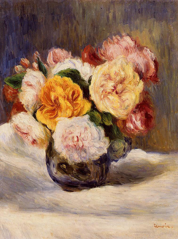 Pierre-Auguste Renoir Bouquet of Roses, 1883 oil painting reproduction