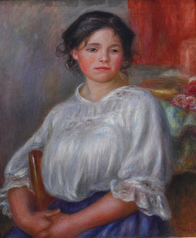 Pierre-Auguste Renoir Young Woman Seated, 1909 oil painting reproduction