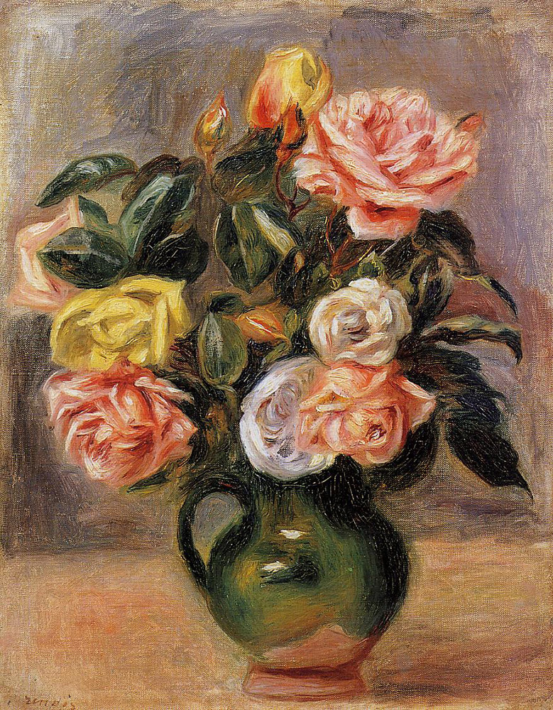 Pierre-Auguste Renoir Bouquet of Roses oil painting reproduction