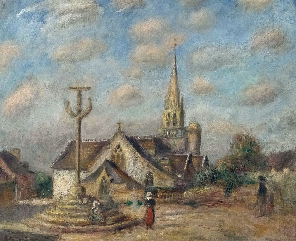 Pierre-Auguste Renoir Calvaire and Church of Nizon oil painting reproduction