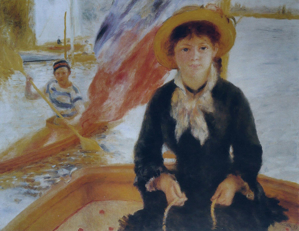 Pierre-Auguste Renoir Canoeing (also known as Young Girl in a Boat), 1877 oil painting reproduction