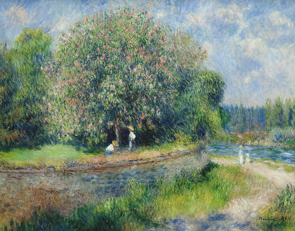 Pierre-Auguste Renoir Chestnut Tree Blooming, 1881 oil painting reproduction