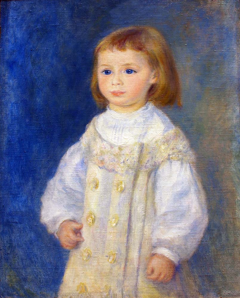 Pierre-Auguste Renoir Child in a White Dress (also known as Lucie Berard), 1883 oil painting reproduction