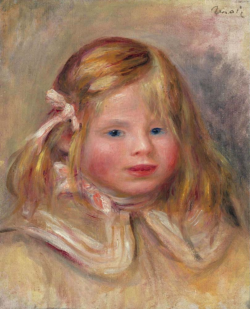 Pierre-Auguste Renoir Coco with Pink Ribbon, 1905 oil painting reproduction