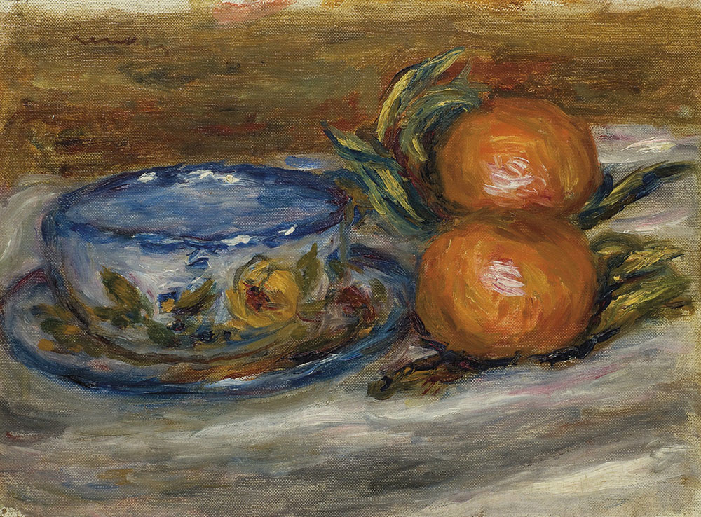 Pierre-Auguste Renoir Cup and Two Fruit oil painting reproduction