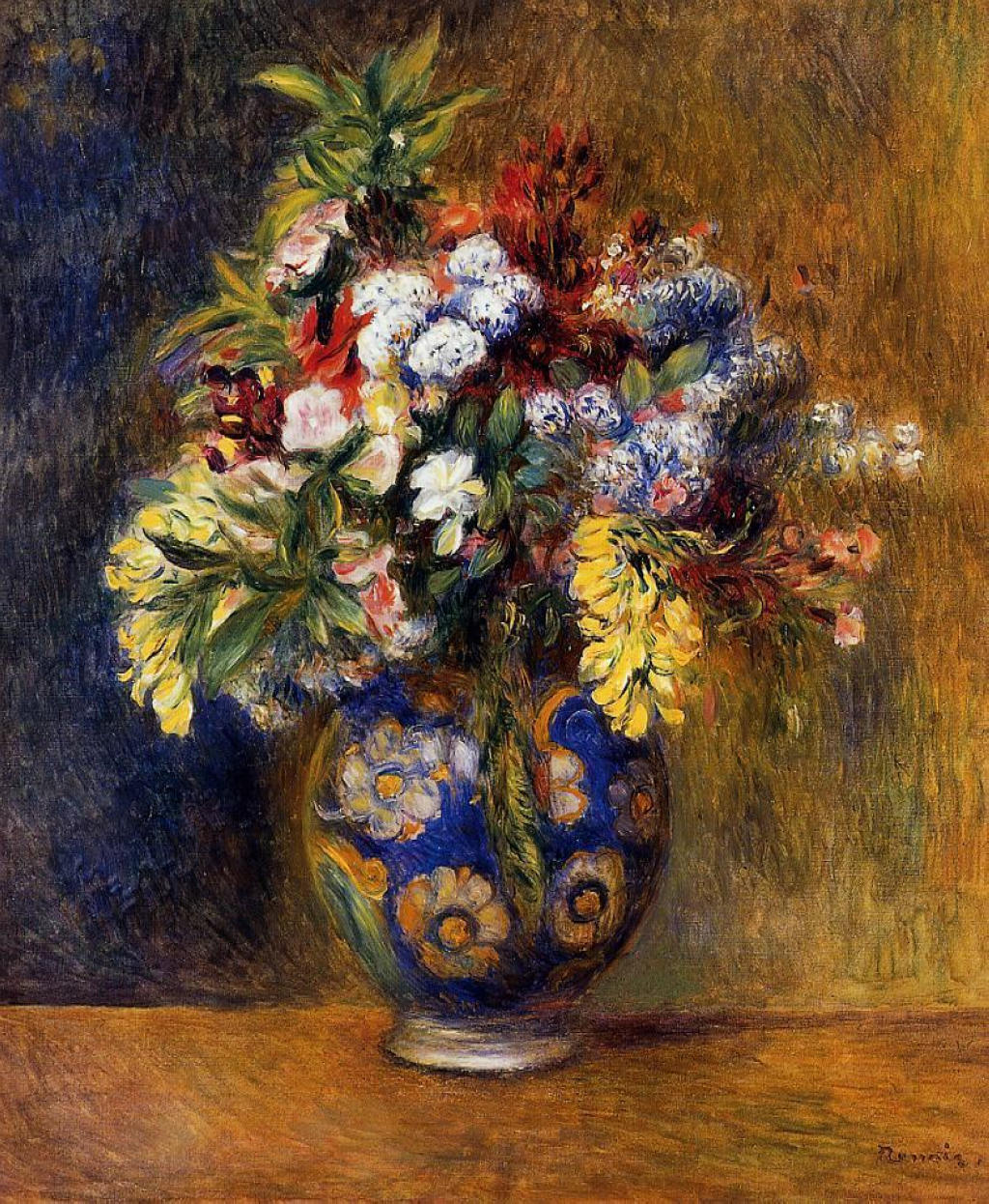 Pierre-Auguste Renoir Flowers in a Vase, 1878 01 oil painting reproduction